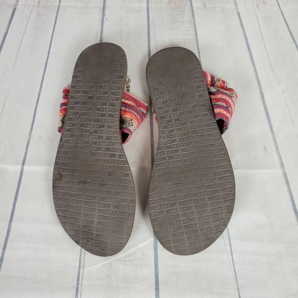 Sanuk Yoga Sling Flip Flop Sandals Southwestern Pattern - Picture 6 of 9